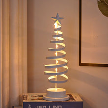 LED Christmas Tree Spiral Light Table Ornament Wrought Iron Xmas Tree