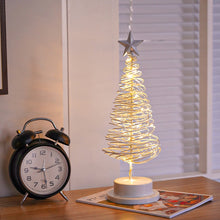 LED Christmas Tree Spiral Light Table Ornament Wrought Iron Xmas Tree